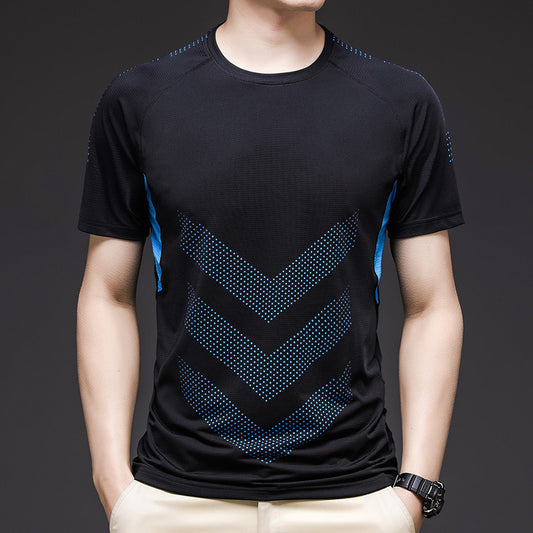 Men’s Quick Dry Running T-Shirt – Ice Silk Gym Tee for Summer Sports