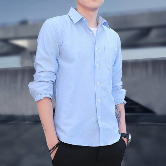 Noah | Slim Fit Long Sleeve Linen Shirt