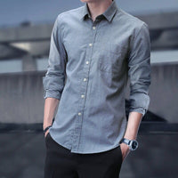 Noah | Slim Fit Long Sleeve Linen Shirt