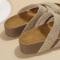 Ayla | Woven Cross-Strap Platform Sandals