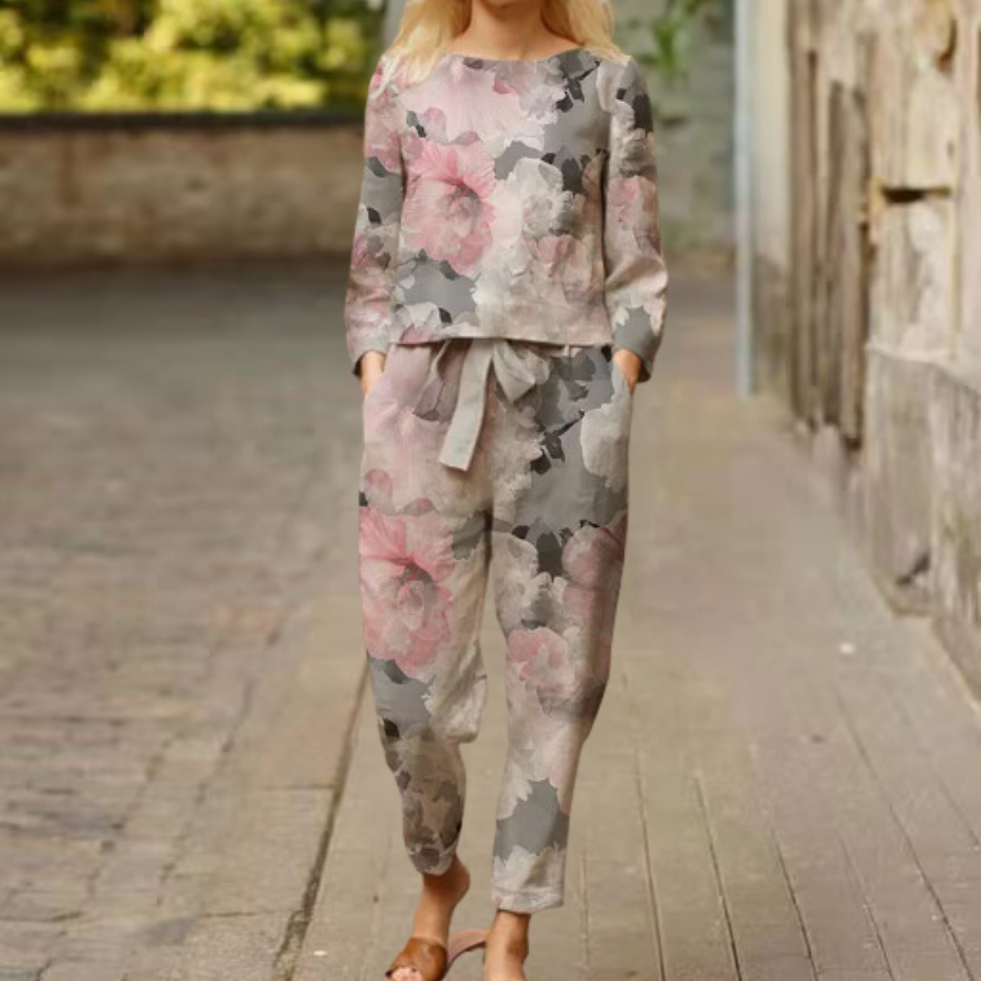 Willow™ | Lässiges Oberteil- und Hosen-Set in Unifarbe