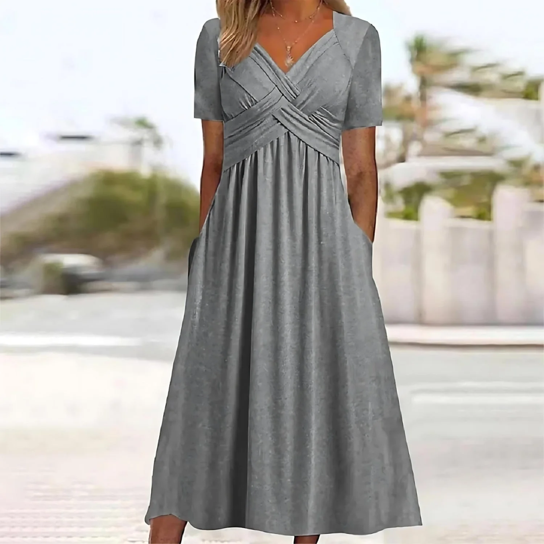 Mia | Short Sleeve A-Line Summer Dress