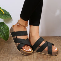 Ayla | Woven Cross-Strap Platform Sandals