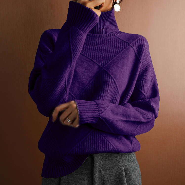 Lucia™ | Rollkragenpullover aus gestricktem, lockerem Pullover