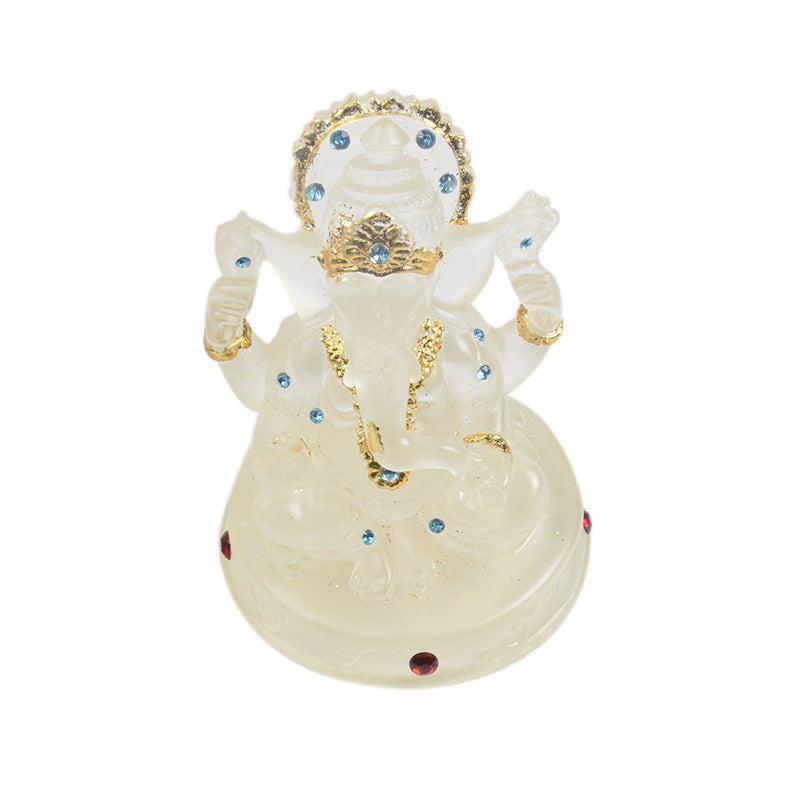 Luminous Ganesha Resin Sculpture