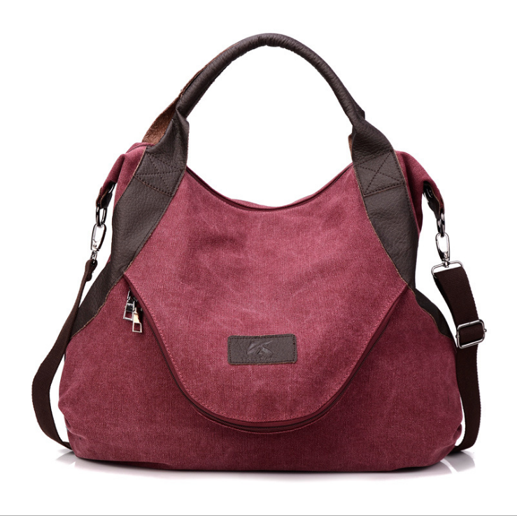 UrbanChic Vintage Canvas Crossbody Bag – Minimalist Retro Shoulder Tote