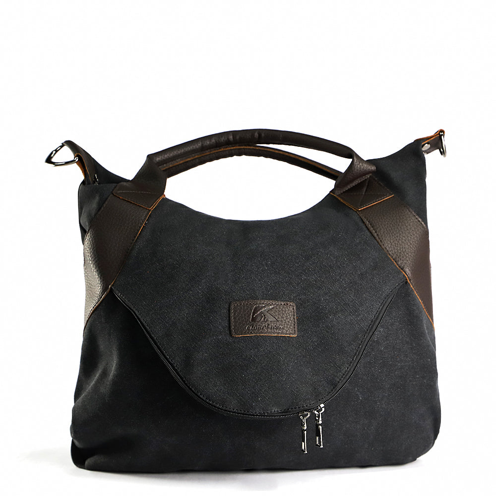 UrbanChic Vintage Canvas Crossbody Bag – Minimalist Retro Shoulder Tote