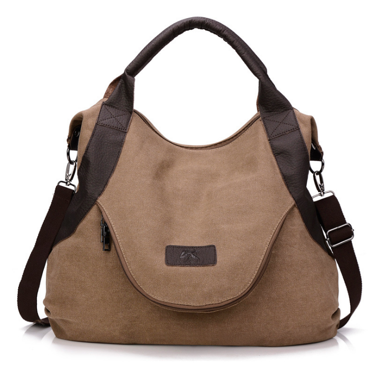 UrbanChic Vintage Canvas Crossbody Bag – Minimalist Retro Shoulder Tote