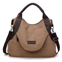 UrbanChic Vintage Canvas Crossbody Bag – Minimalist Retro Shoulder Tote