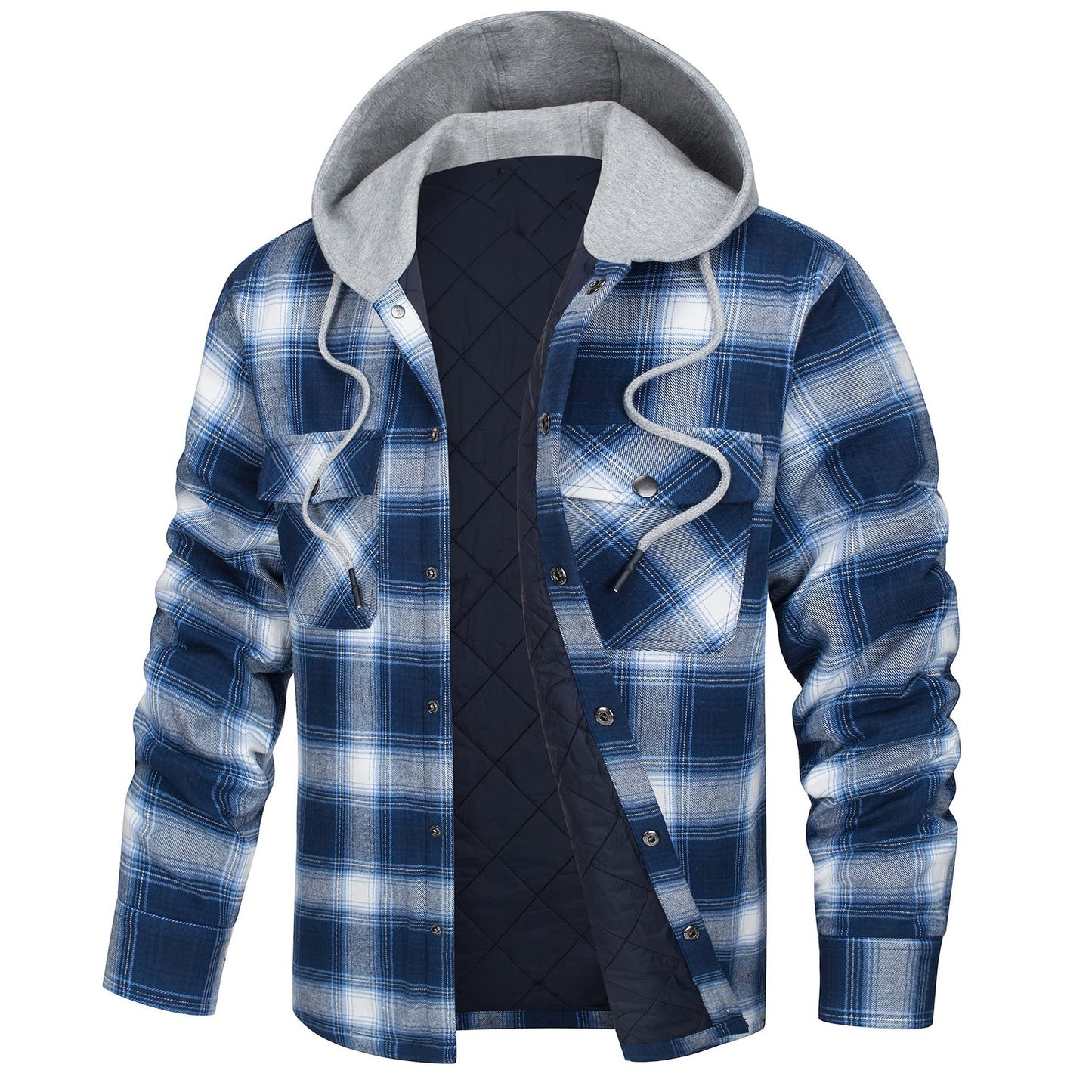 Verdickte, warme und lockere Herrenjacke mit Kapuze
