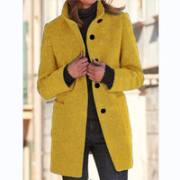 Carmen | Stand Collar Slim Wool-Look Winter Coat