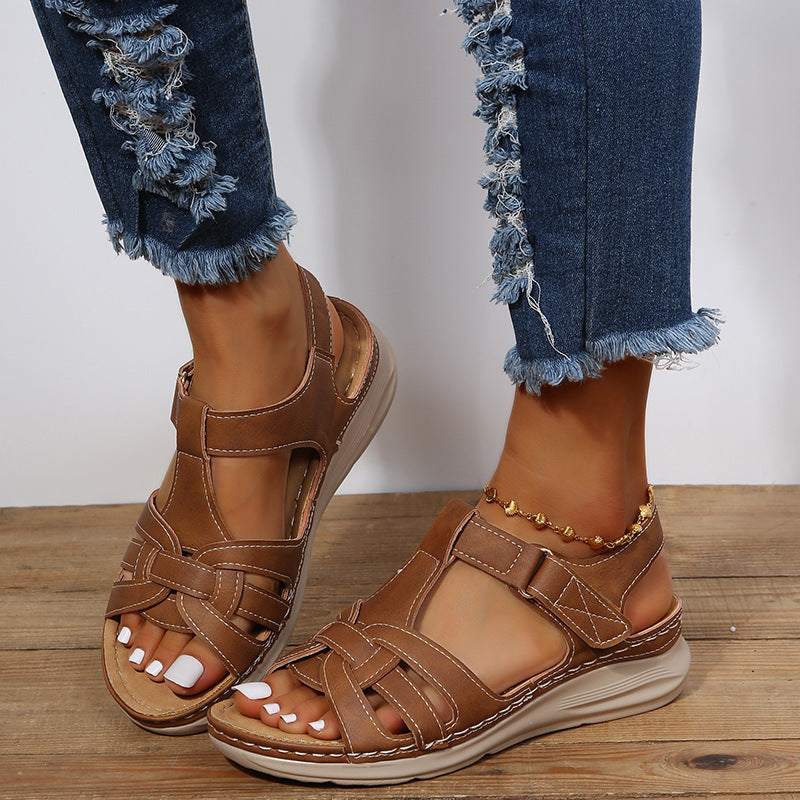 ClassicElegance Curve Plus Size Wedge Sandals