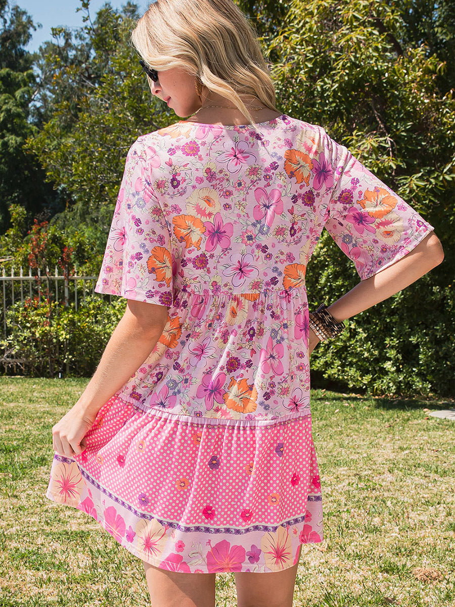 BlossomBurst Floral Mini Dress