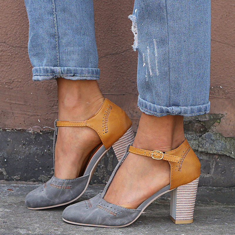 Belle | Vintage T-Strap Sandals