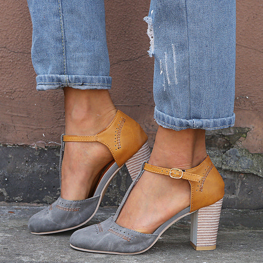 Belle | Vintage T-Strap Sandals
