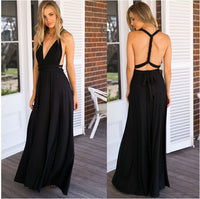 Amelia | Halter Crossover Backless Flow Dress | Milk Silk Bandage Gown