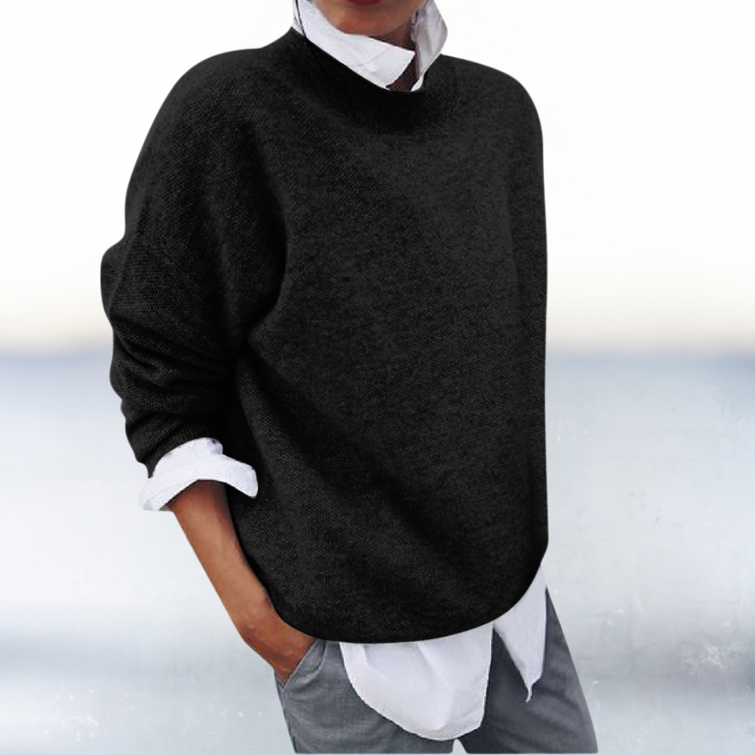 Emily | Two-Piece Look Knitted Commuter Sweater