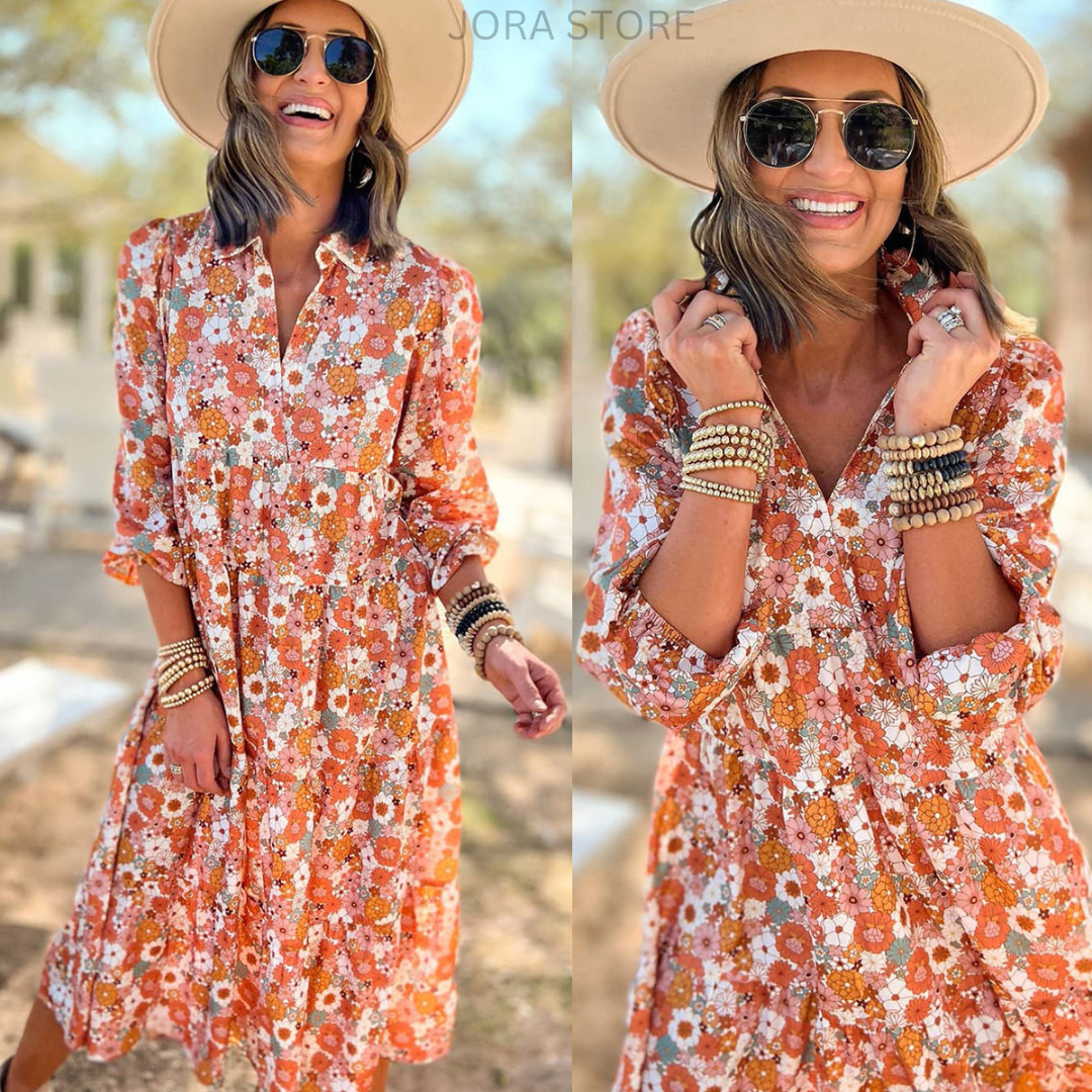 BohoBurst Printed Euphoria Dress