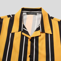 Felix | Bold Striped Short Sleeve Cotton Shirt