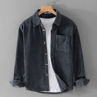 Luca | Men's Retro Corduroy Long-Sleeve Shirt