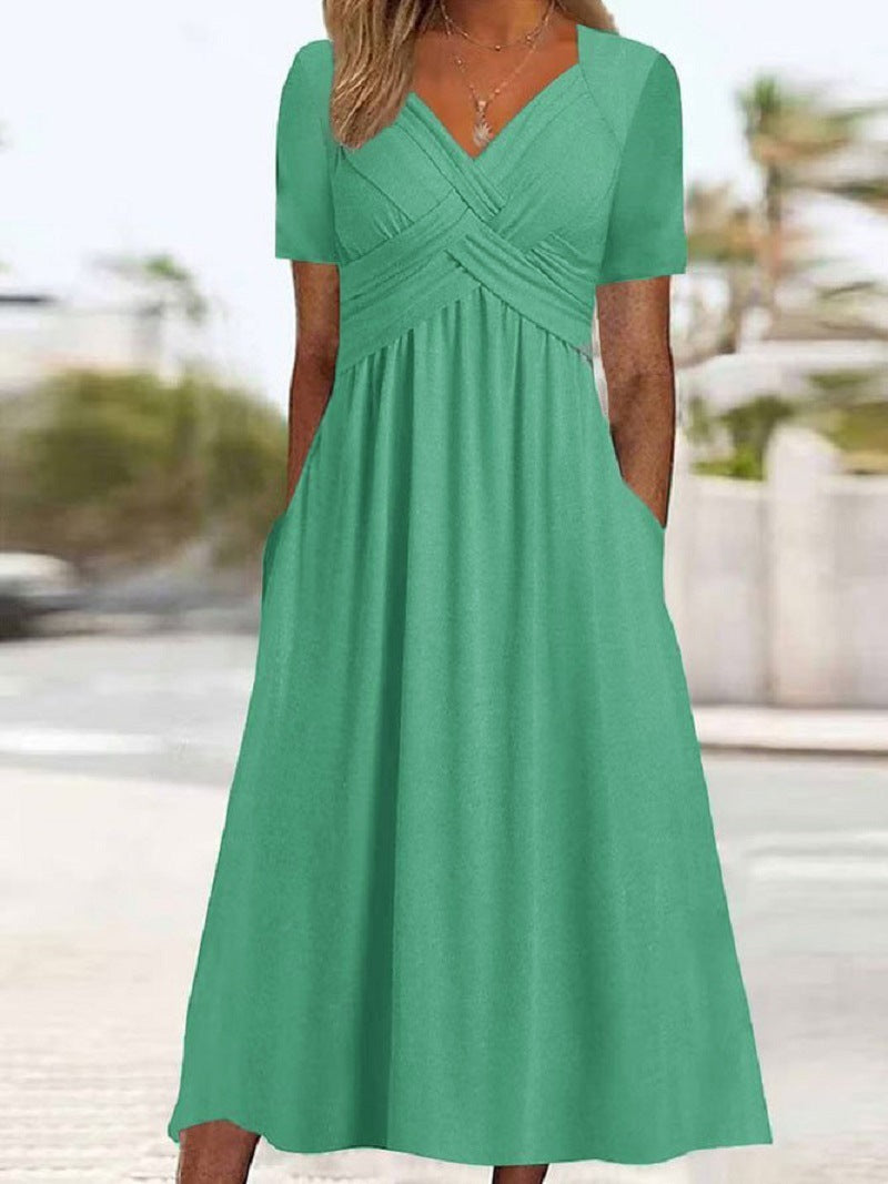 Mia | Short Sleeve A-Line Summer Dress
