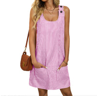 Artiselle | Striped Sleeveless Summer A-Line Dress for Women