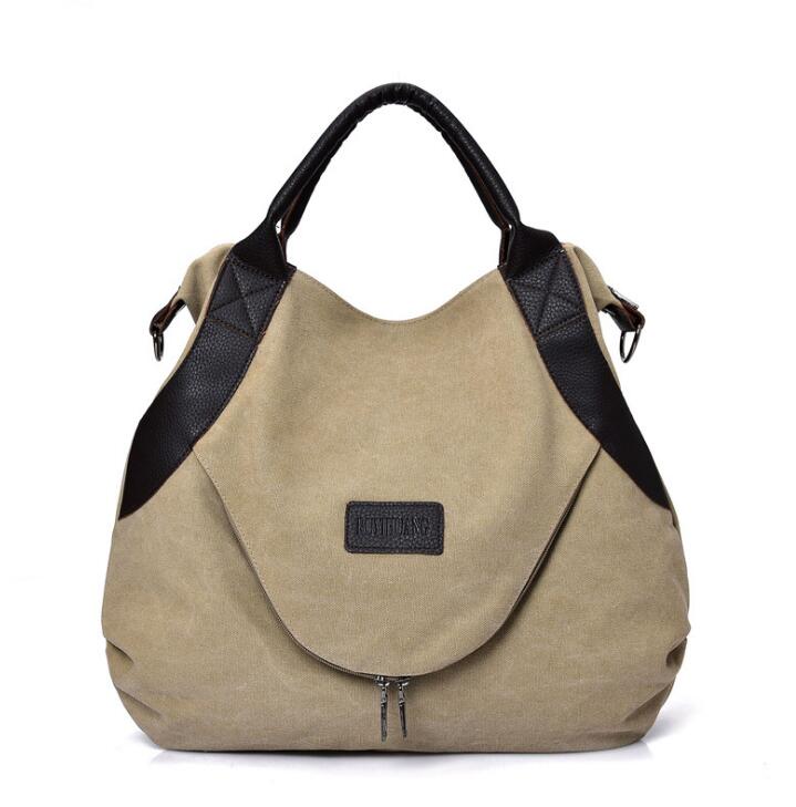 UrbanChic Vintage Canvas Crossbody Bag – Minimalist Retro Shoulder Tote