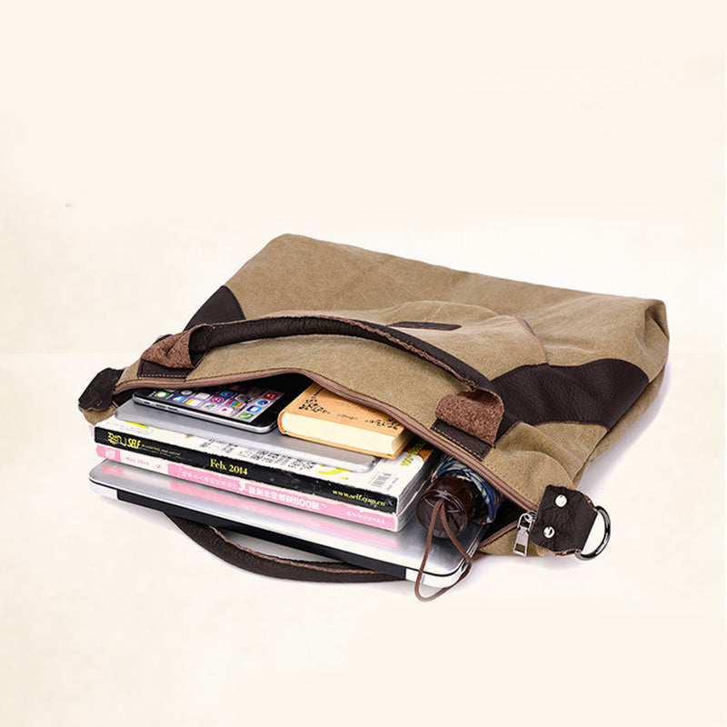 UrbanChic Vintage Canvas Crossbody Bag – Minimalist Retro Shoulder Tote