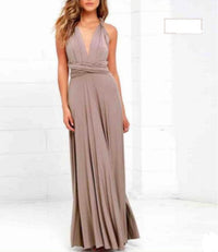 Amelia | Halter Crossover Backless Flow Dress | Milk Silk Bandage Gown