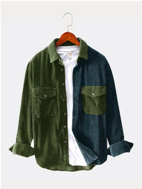 Patchwork casual loose Long Sleeve Shirt