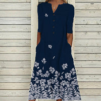 Agnese | Floral Butterfly V-Neck Midi Dress for Women