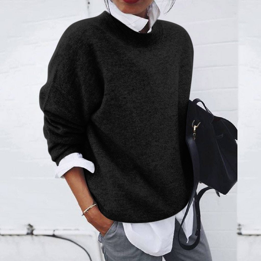 Emily | Two-Piece Look Knitted Commuter Sweater