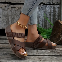 Ayla | Woven Cross-Strap Platform Sandals