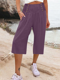 Hillevi Cotton & Linen Cropped Summer Pants