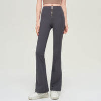 Ava | High Waist Zipper Flared Yoga Pants