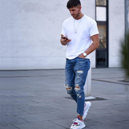 Ben™ DeepBlue Lässige zerrissene Hose
