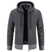 Axel | Thick Plush Zip-Up Hooded Sweater Jacket
