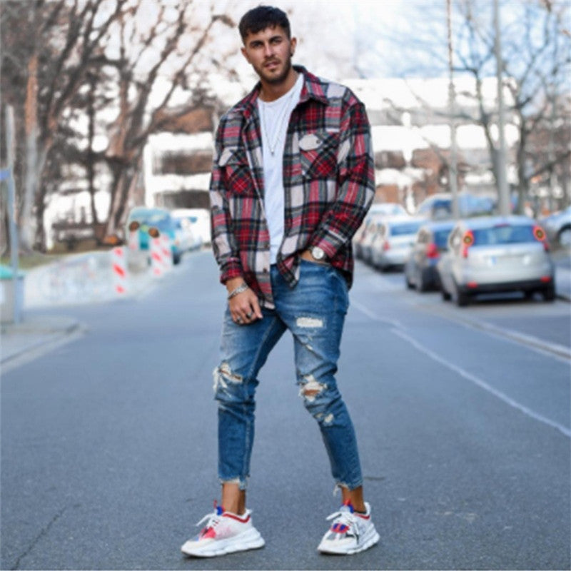 Ben™ DeepBlue Lässige zerrissene Hose