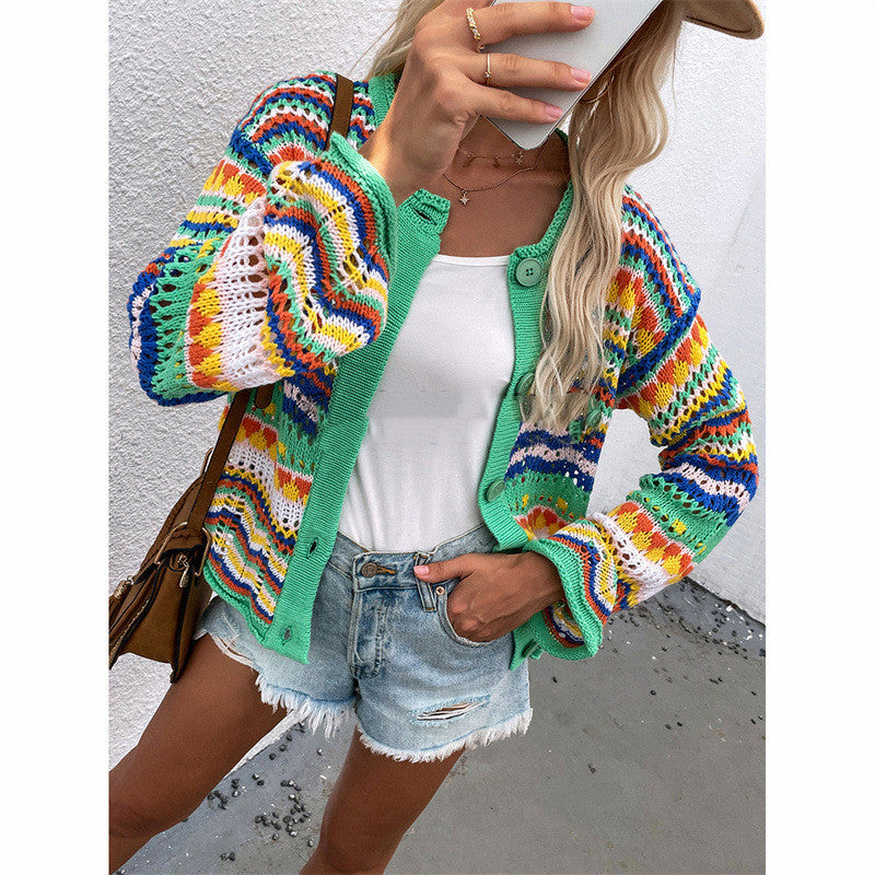 Isabella™ | Gestreifter Cardigan-Pullover