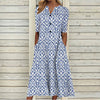 White with blue pattern