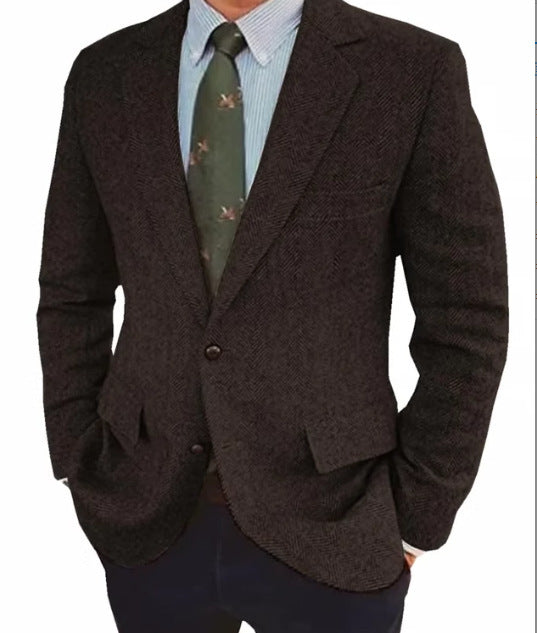 Edward | Retro Herringbone Business Casual Blazer