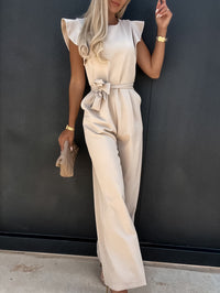 Helena™ | Butterfly Sleeve Lace-Up Wide Leg Jumpsuit