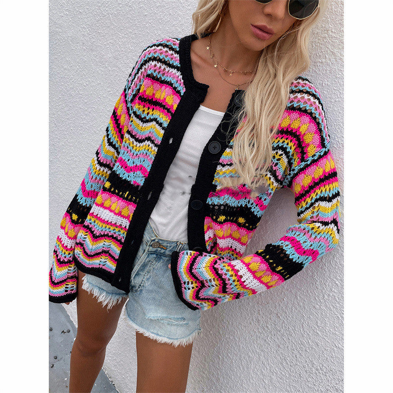 Isabella™ | Gestreifter Cardigan-Pullover