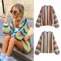 Sierra | Mixed Colour Cardigan Sweater Coat