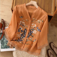 Mara | Artistic Cotton And Linen Top