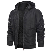 UrbanEdge Hooded Leather Jacket