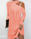 Pink off shoulder