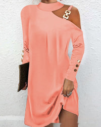Hazel | V-Neck Pleated Batwing Sleeve Dress for Women