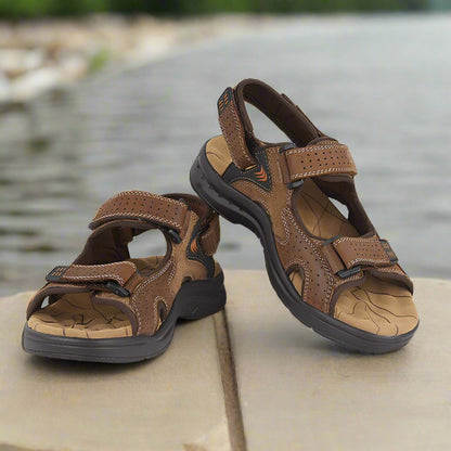 StreamWalk Klett-Strandsandalen aus Leder für Herren 