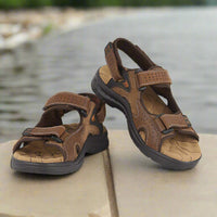 StreamWalk Velcro Leather Men's Beach Sandals